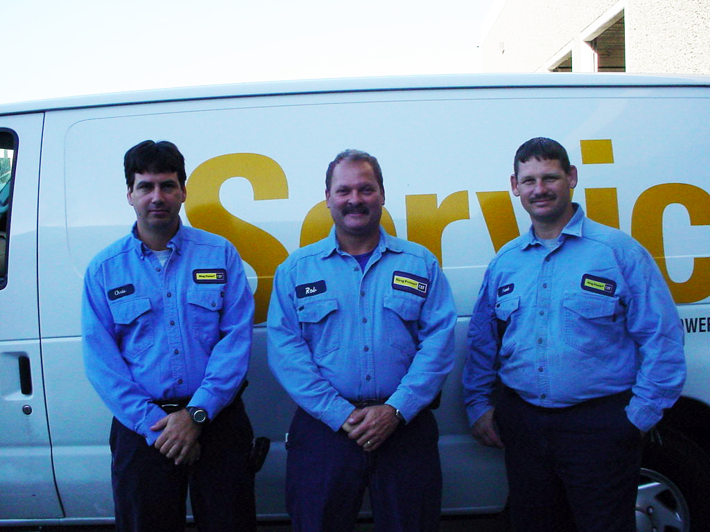 L-R-  Orlando Generator Service Techs Chris Smith, Rob McKee and Frank Smith