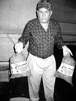 Gene Waldron Shows Famous Green Peanuts