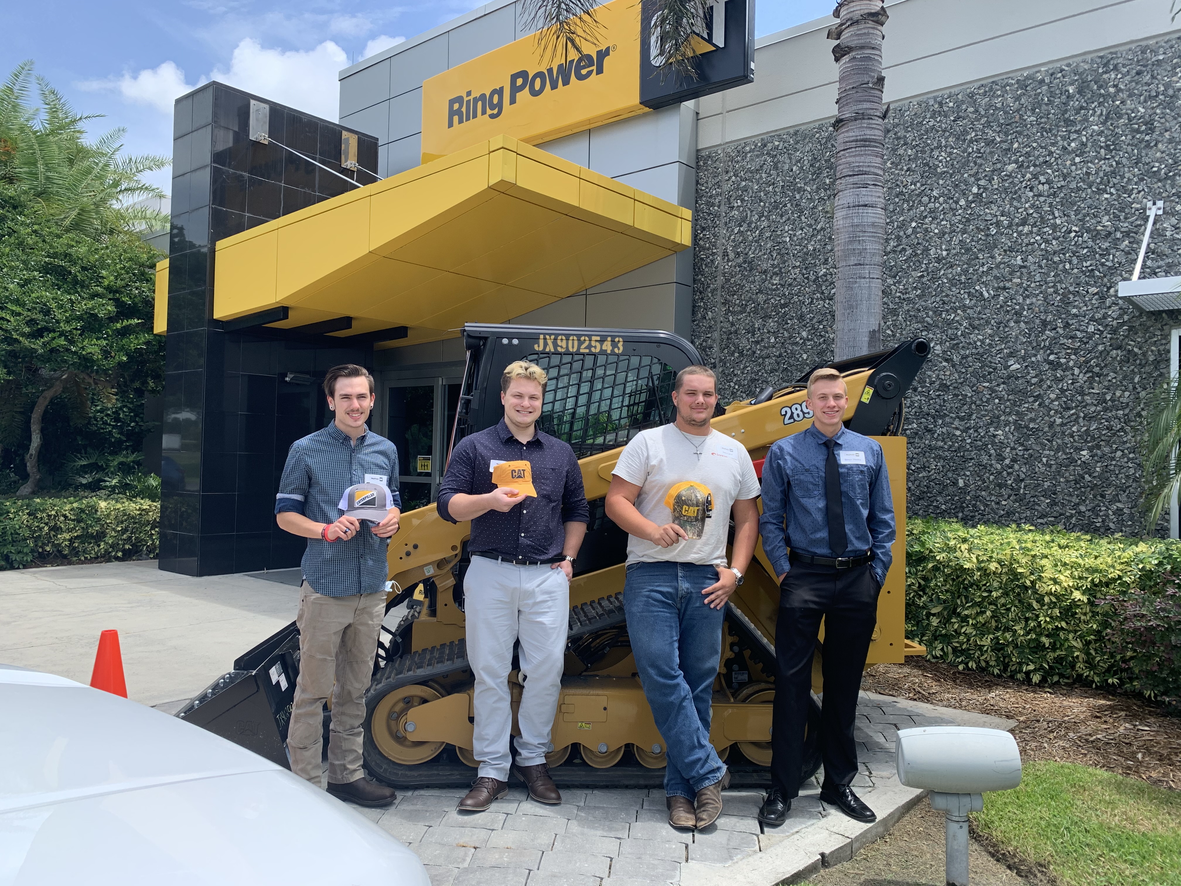 L-R: Lucas Missall (Gainesville PSD), Mason Underkoffler (Orlando HE), Alex Laird (Tampa HE), Simon Westra (Tampa HE). The ThinkBIG Technician Scholarship recipients will begin class in August.