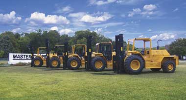 Line of  Master Craft Rough Terrain Forklifts