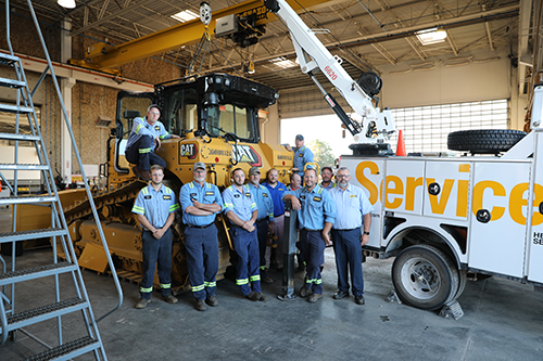 Pictured L-R: Tyler Grissom (Tallahassee HE FS Tech II), Travis Thomas (Lake City HE Service Tech II), Alex Daugherty (Ocala HE Service Tech II, Steve Bourn (Tampa HE Service Tech I), Noland Lashinski (WCC Technical Communicator), Tyler Vickery (Ocala HE FS Tech II), Steve Smith (Lakeland HE FS Tech II), Buck Reed (Orlando HE FS Tech II), Clyde Rogers (Tampa Training Instructor).  On equipment: Chris Clardy (Pecan Park HE FS Tech II), Joel Hindmarsh (WCC HE FS Tech I). Not pictured: Nate Cournoyer, Mike Lundquist, Josh Watson. 